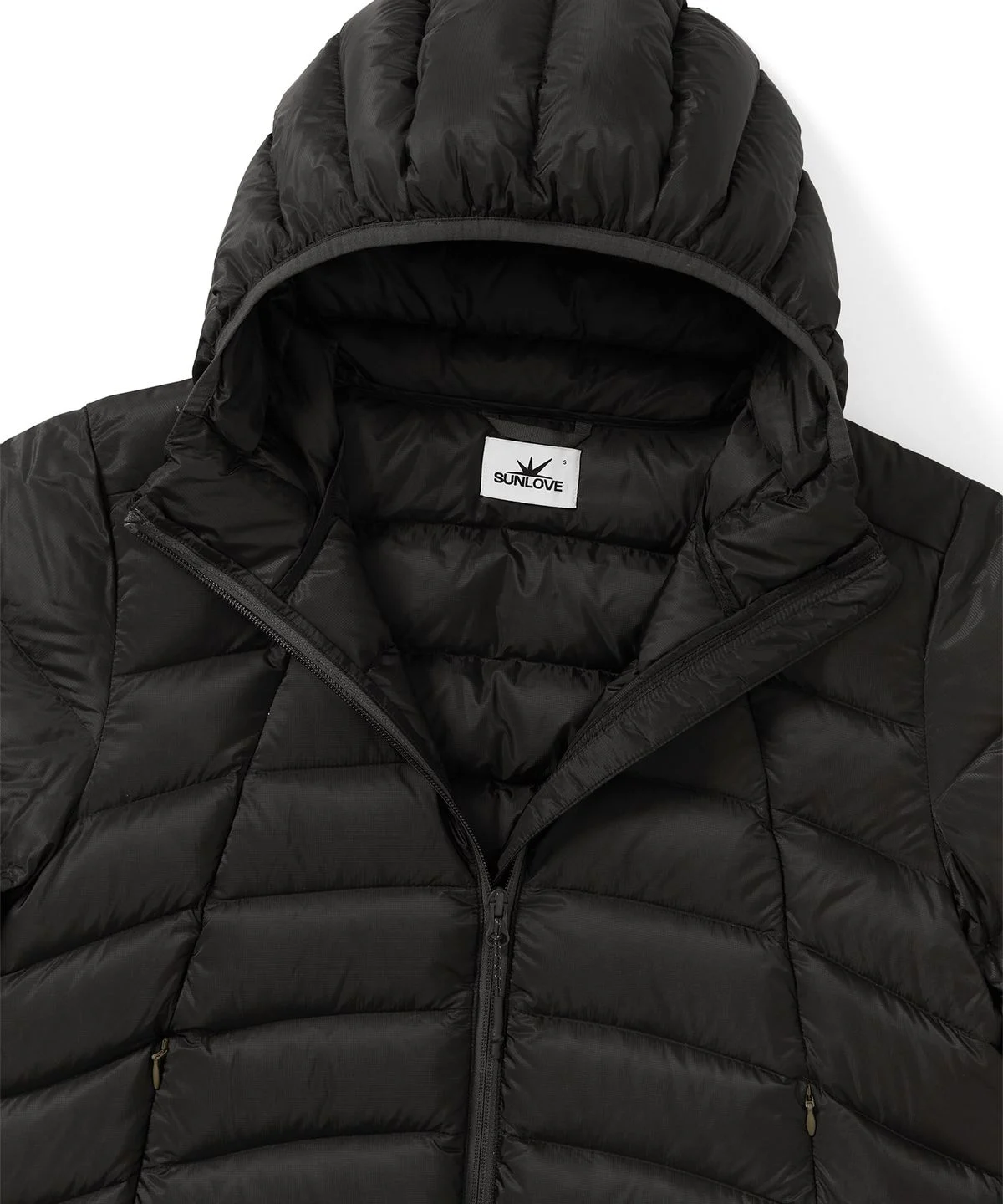 Hooded Fly Light Down Jacket Charcoal 가을부터 겨울까지 뽕 뽑으려고 데려온 썬러브투어 SLCO0OOWHS02CH 가벼움이 남달라요 · 상품 이미지 2